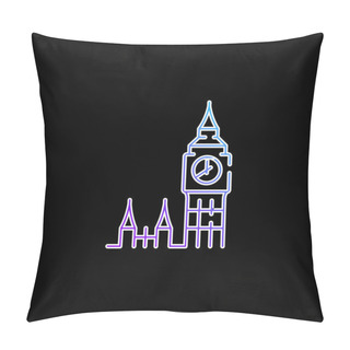 Personality  Big Ben Blue Gradient Vector Icon Pillow Covers