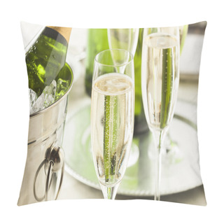 Personality  Alcoholic Bubbly Champagne For New Years Pillow Covers