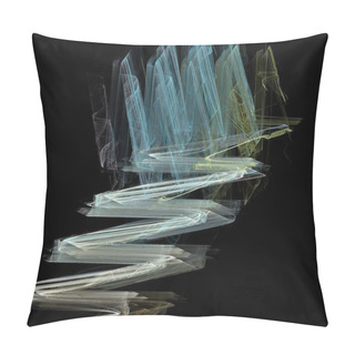 Personality  Image Of One Digital Fractal On Black Color Pillow Covers