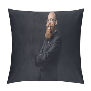 Personality  Elegant Redhead Bearded Man  Pillow Covers