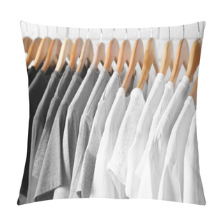 Personality  Black, Grey And White T-shirts Pillow Covers