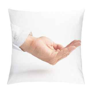 Personality  Empty Hand Isolated On White Background Pillow Covers