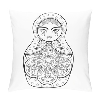 Personality  Zentangle Stylized Elegant Russian Doll, Matryoshka Doll. Hand D Pillow Covers