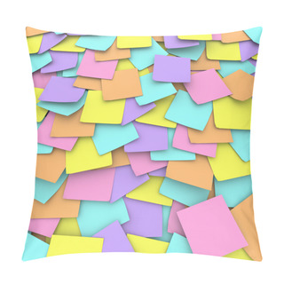Personality  Colored Sticky Note Background Collage Pillow Covers