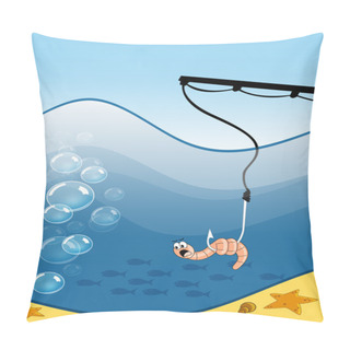 Personality  Worm On Hook Pillow Covers