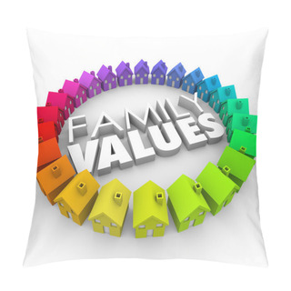 Personality  Family Values 3d Words Pillow Covers
