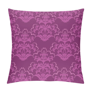 Personality  Seamless Fuchsia Purple Floral Wallpaper Pillow Covers