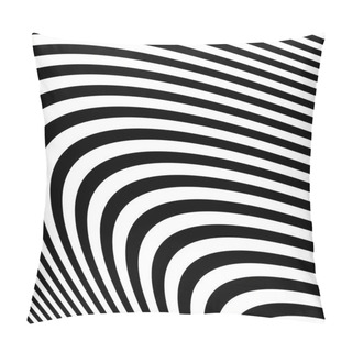 Personality  Abstract Black And White Modern Striped Background Pillow Covers