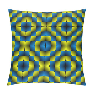 Personality  Bulge Rhombuses Optical Illusion Vector Seamless Pattern Pillow Covers