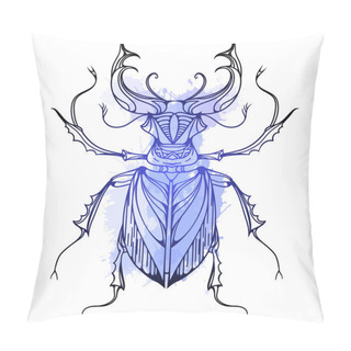 Personality  Hand Drawn Vintage Stag Beetle   Pillow Covers