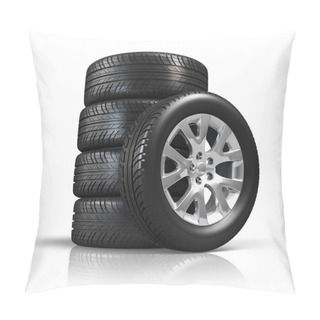 Personality  Set Of Car Wheels Pillow Covers