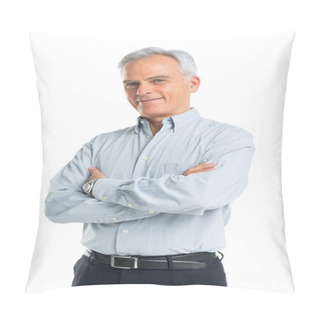 Personality  Portrait Of Senior Man Pillow Covers