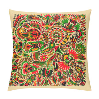Personality  Ukrainian Traditional Ethnic Painting, Floral Pattern In Ethno S Pillow Covers