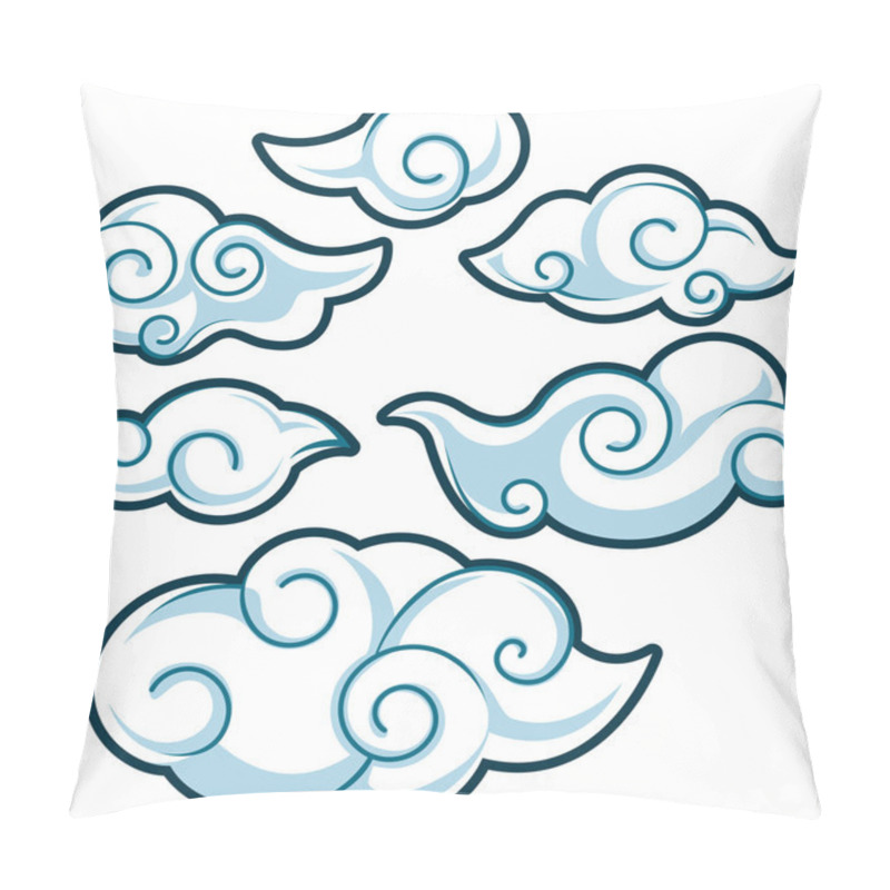 Personality  Japanese or Chinese style cloud design set pillow covers