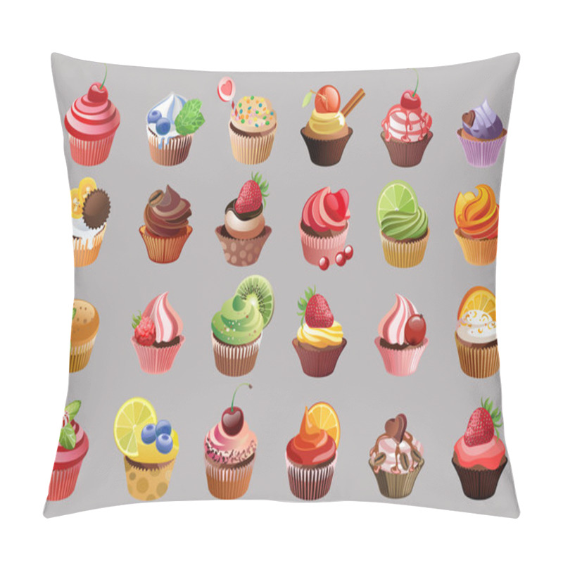 Personality  Vector Colorful Cupcakes Pillow Covers