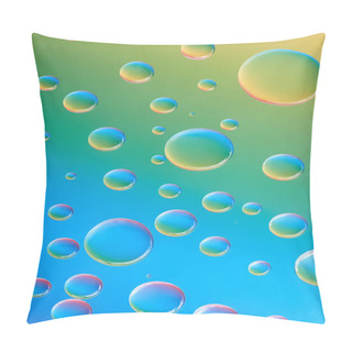 Personality  Beautiful Calm Clean Water Drops On Bright Colorful Background Pillow Covers