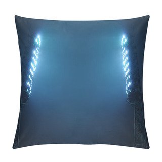 Personality  Stadium Floodlights Against Dark Night Sky Pillow Covers