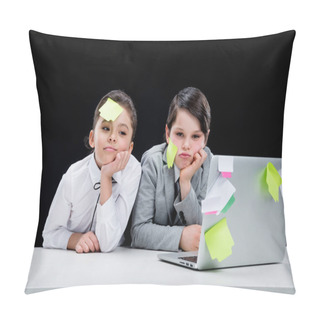 Personality  Kids Playing Businessman And Businesswoman Pillow Covers