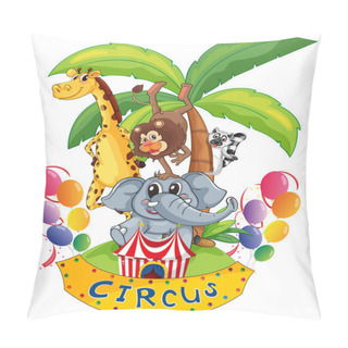 Personality  An Island Full Of Circus Animals Pillow Covers