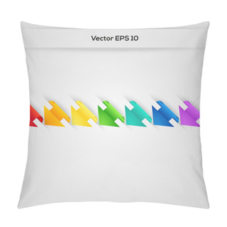Personality  Set Vector Arrows In The Form Of Paper Stickers Pillow Covers