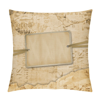 Personality  Old Advertisement With Ribbons On The G Pillow Covers