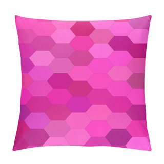 Personality  Pink Abstract Hexagonal Tile Mosaic Background Pillow Covers