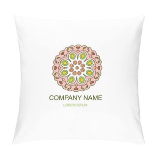 Personality  The Logo Of The Company In An Oriental-style, Henna Style Pillow Covers