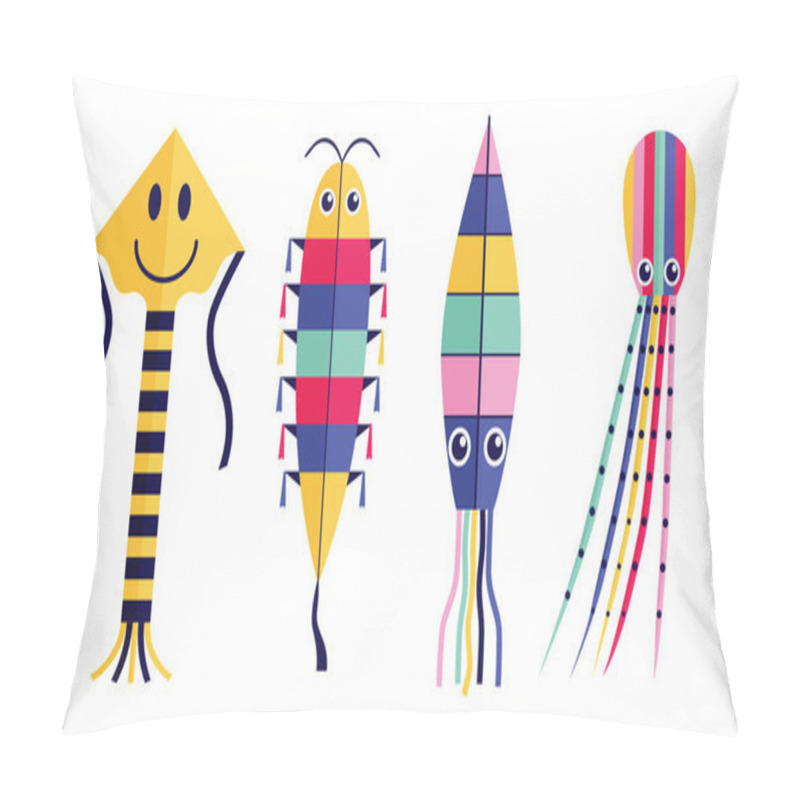 Personality  Childish Funny Flying Kites pillow covers