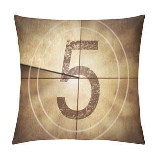 Personality  Old Movie Countdown Number 5 Pillow Covers
