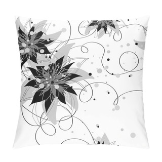 Personality  Seamless Monochrome Floral Background Pillow Covers