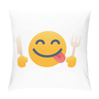 Personality  Straving Emoji Expression Icon Pillow Covers