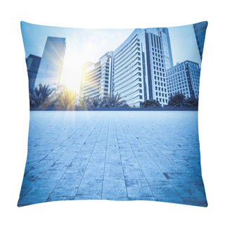 Personality  Road Ground And Urban Skyline Architectural Landscap Pillow Covers