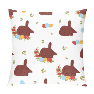 Personality  Easter Seamless Pattern With Chocolate Bilby. Cute Australian Animal With Paschal Egg On White Background. Vector Festive Illustration For Design, Wallpaper, Packaging, Textile Pillow Covers