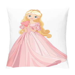 Personality  Beautiful Princess Holds Heart Pillow Covers