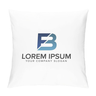 Personality  Letter FB Logo Design Concept Template Pillow Covers
