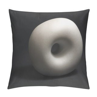 Personality  Marble Stone Sculpture On Black Pillow Covers