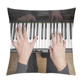 Personality  Piano Playing Pillow Covers