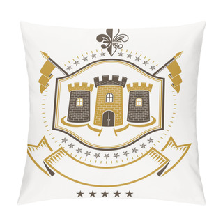 Personality  Heraldic Design, Vintage Emblem. Pillow Covers