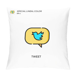 Personality  Tweet Simple Vector Icon. Perfect Color Modern Pictogram On Editable Stroke. Pillow Covers