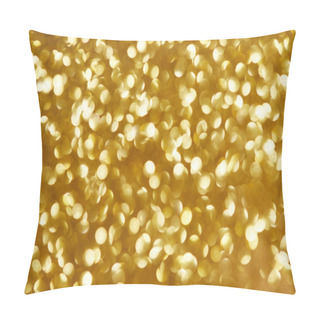 Personality  Beautiful Golden Glitter Christmas Background Pillow Covers