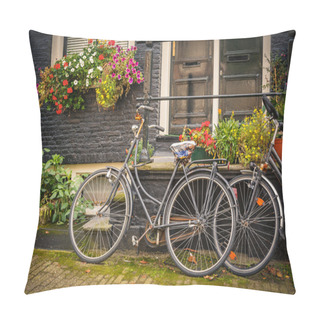 Personality  Bicycles In Amsterdam Pillow Covers