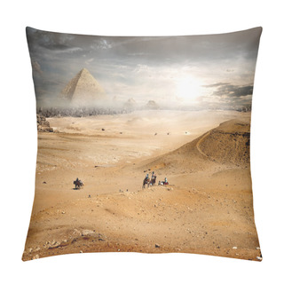 Personality  Fog Over Pyramid Pillow Covers