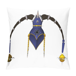 Personality  Blue Gold Headdress Pillow Covers