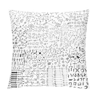 Personality  Doodle Sketch Arrows Pillow Covers