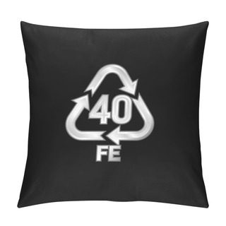 Personality  40 FE Silver Plated Metallic Icon Pillow Covers
