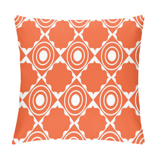 Personality  Orange Pattern Of Different Shapes Geometric Designs Seamless Vector Graphic Pattern Pillow Covers