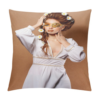 Personality  Red Hair. Pillow Covers