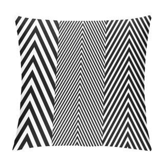Personality  Abstract Black And White Herringbone Fabric Style Vector Seamless Pattern Pillow Covers