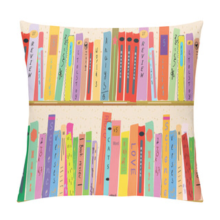 Personality  Book Shelf Banner Pillow Covers