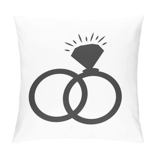 Personality  Interlocking Rings Icon Vector Isolated On White Background For Your Web And Mobile App Design, Interlocking Rings Logo Concept Pillow Covers